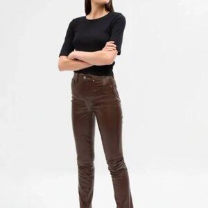 GAP High Rise Faux-Leather Vintage Slim Jeans